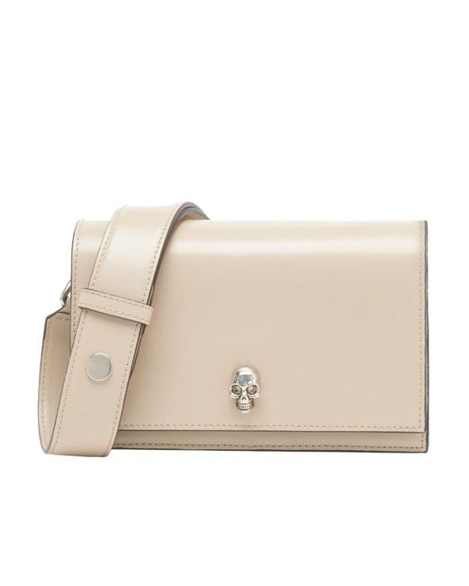 McQueen Natural Skull Small Shoulder Bag