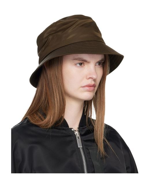 Sacai Black Single Brim Pocket Fisherman Hat