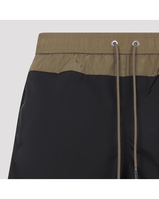 Moncler Gray Sea Color-Block Swim Shorts for men