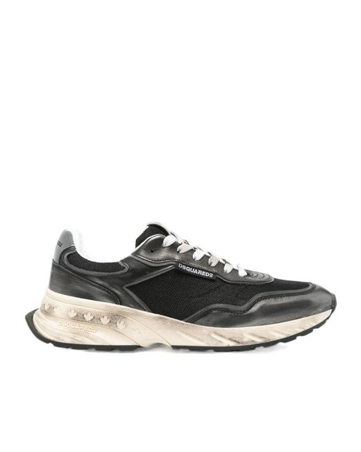 DSquared² Black Sprinter Lace-Up Sneakers for men