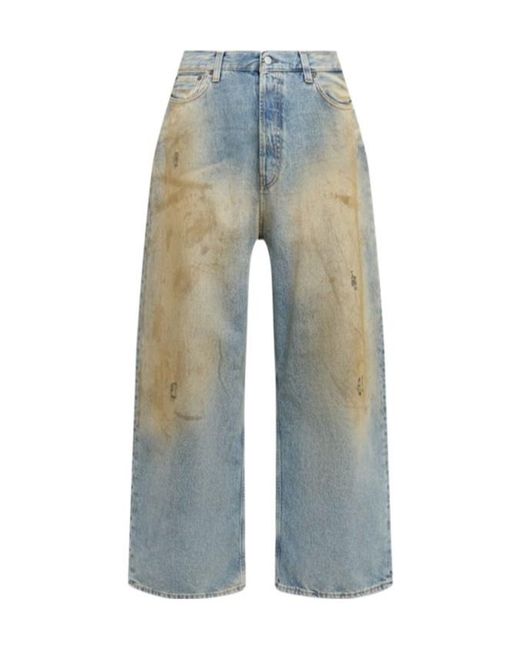 Acne Blue 2023 Penicillin Low Waist Baggy Jeans for men