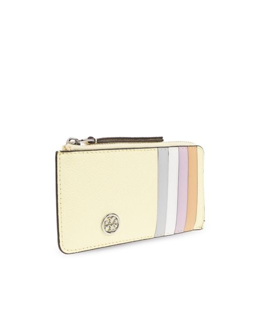 Tory Burch Natural Logo-Plaque Wallet