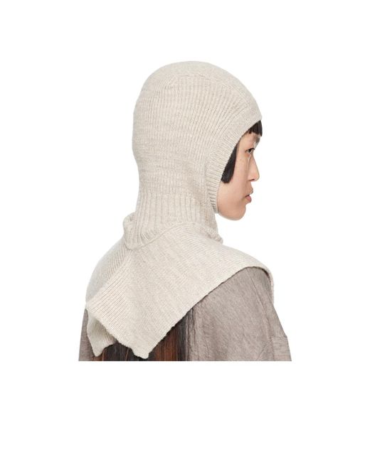 The Row White Knitted Neck Hat