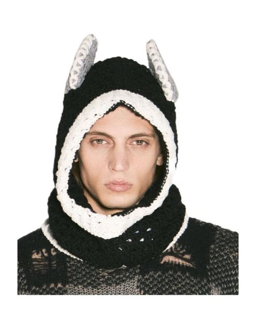 Marni Black Donkey Puppet Hood Balaclava for men