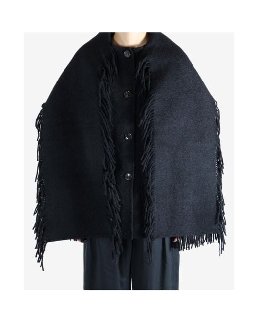 Totême Black Totême Fringe High Neck Jacket