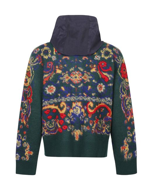 Sacai Blue Patchwork Jacket for men
