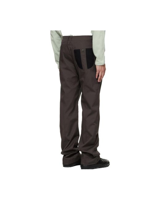 Kiko Kostadinov Gray Casual Pants With Belt Loops for men