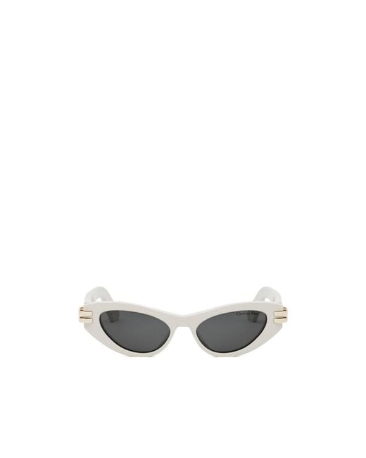 Dior White Eyewear Butterfly Frame Sunglasses for men