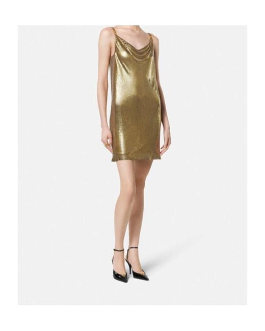Versace Green Sequin Embellished Strappy Mini Dress