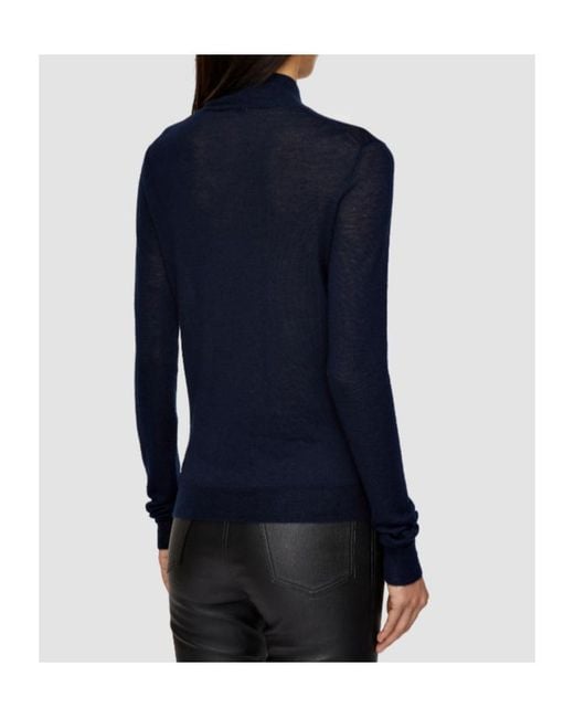 Joseph Blue Cashair High Neck Jumper