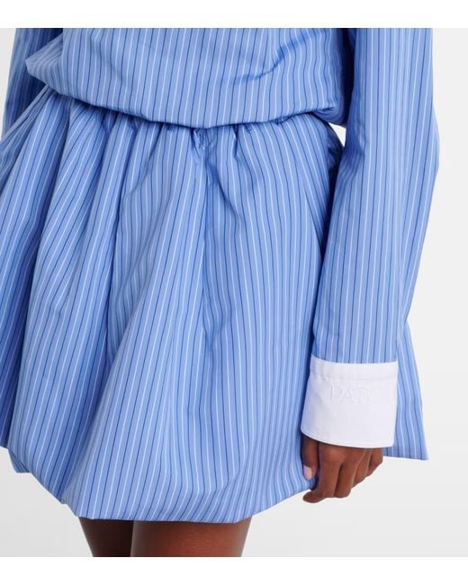 Patou Blue Striped Mini Dress