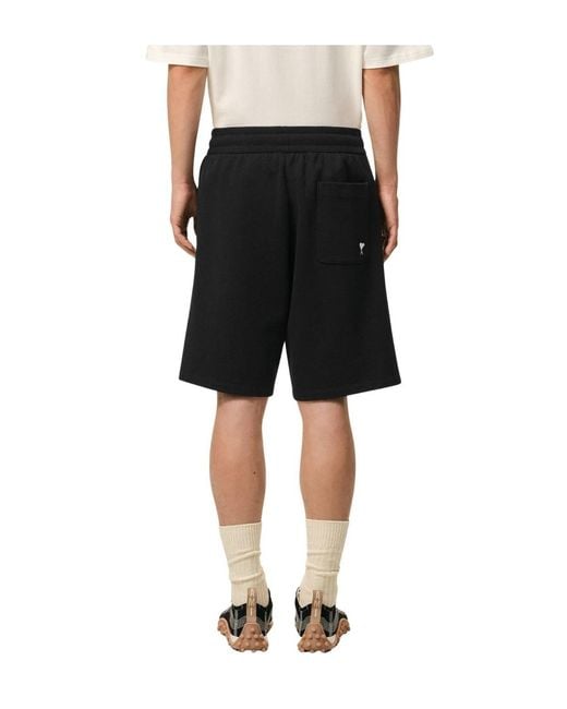 AMI Black Contrasted Track Short for men