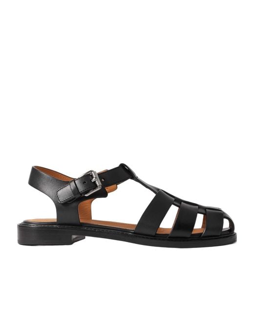 Church's Black Round-Headed Sandals