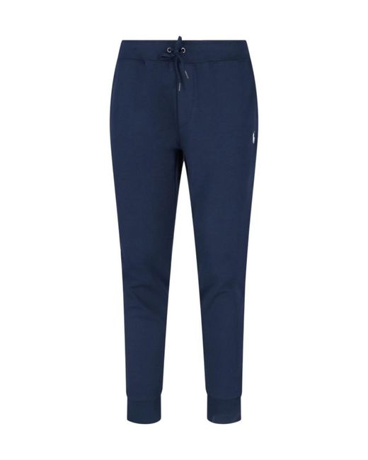 Ralph Lauren Blue Drawstring Cuffed Joggers for men