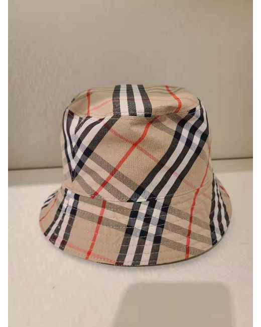 Burberry White Vintage-Check Reversible Bucket Hat for men