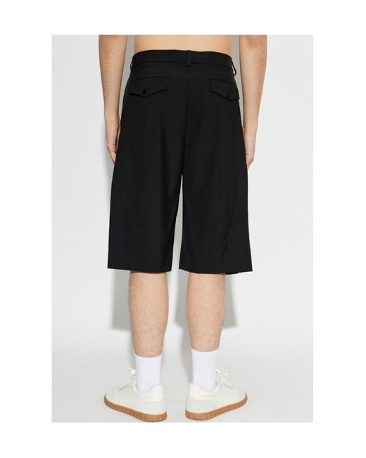 Casablanca Black Pleated Shorts for men