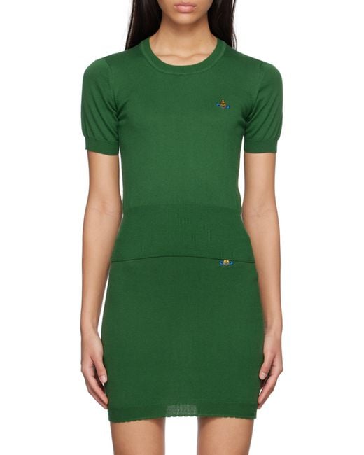 Vivienne Westwood Green Short-Sleeved Sweater
