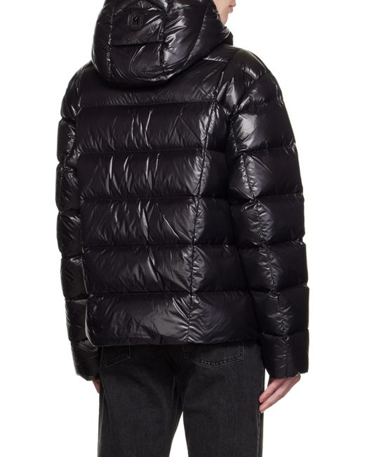 Mackage Black Zippered Hooded Down Jacket for men