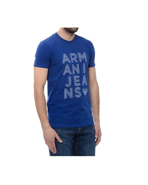 Armani Jeans Blue Logo T-Shirt for men