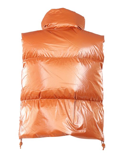 K-Way Orange Thille Thermo Pearly Zip-Up Puffed Gilet