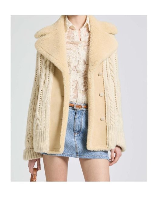 Ermanno Scervino Natural Cream Oversized Cardigan