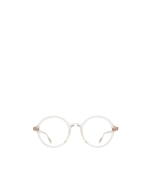 Mykita White Jojo Round Frame Glasses for men
