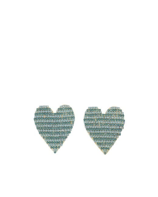 Shourouk Green Watermelon Embellished Earrings