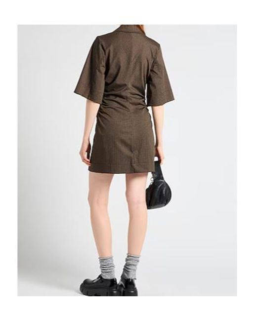 Ganni Brown Suit Dress