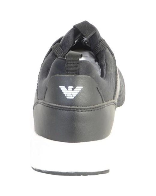 EA7 Black Tie Casual Sports Shoes for men