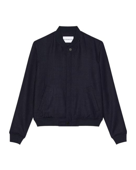 Givenchy Blue Striped Bomber Jacket for men
