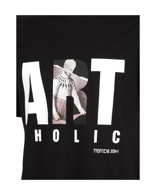Neil Barrett Black Logo T-Shirt for men