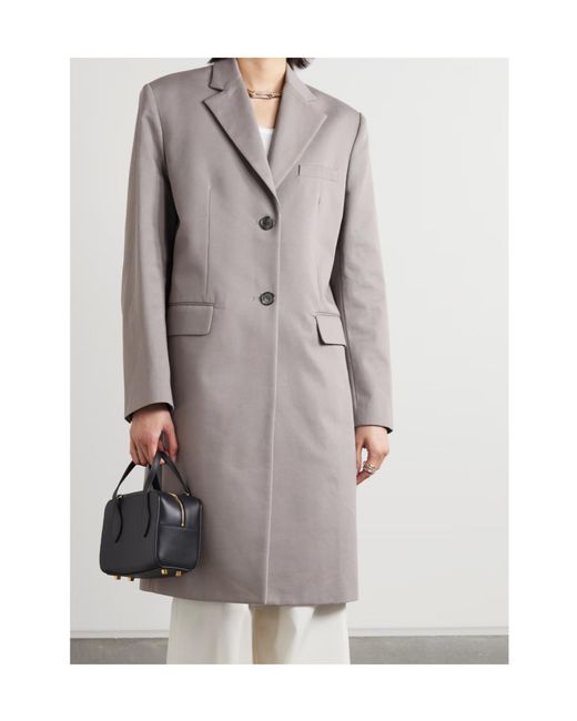 Nili Lotan Gray Glenn Button-Down Coat