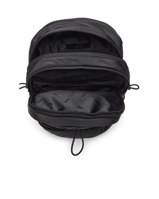 DIESEL Black Zippered Backpack for men