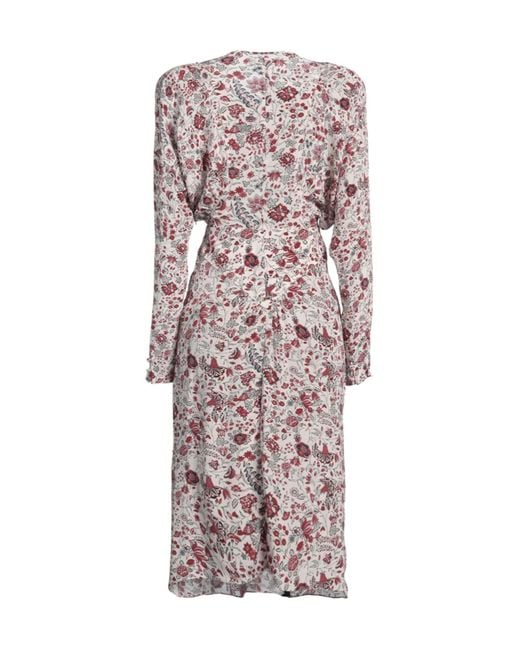 Isabel Marant Red Floral Pattern Dress