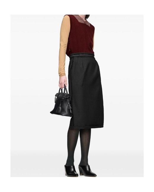 Maison Margiela Red V-Neck Sleeveless Jumper