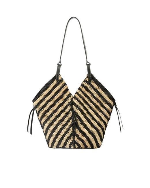 Isabel Marant Metallic Woven Stripe Tote Bag