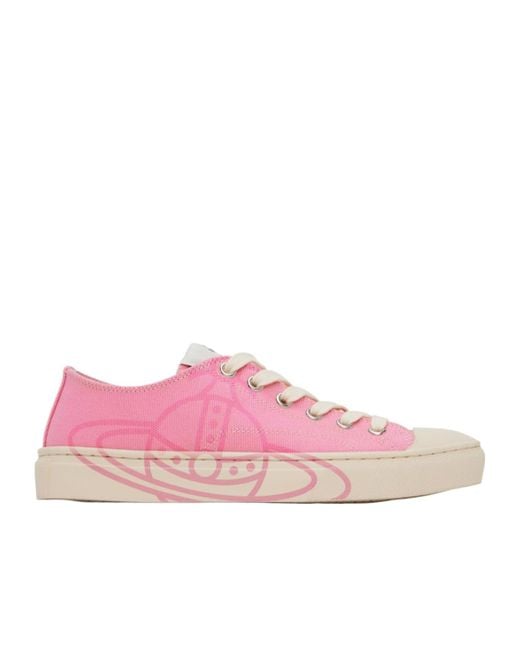 スニーカー Vivienne Westwood Women's Low Top Sneakers Pink 75020005WW00 Vivienne Westwood Low Top Plimsoll Sneakers in Pink | Lyst
