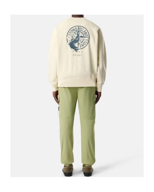 Stone Island Green Logo-Patch Cargo Pants for men
