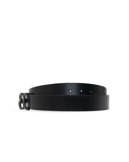 Balenciaga White Bb Buckle Belt for men