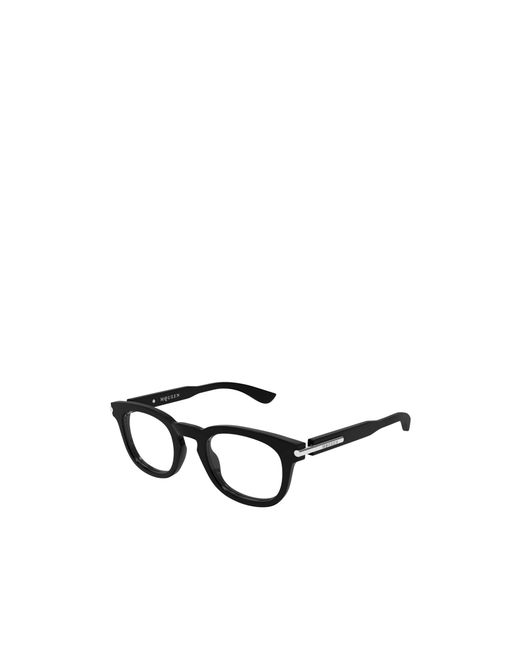 McQueen White Eyewear Oval Frame Glasses for men
