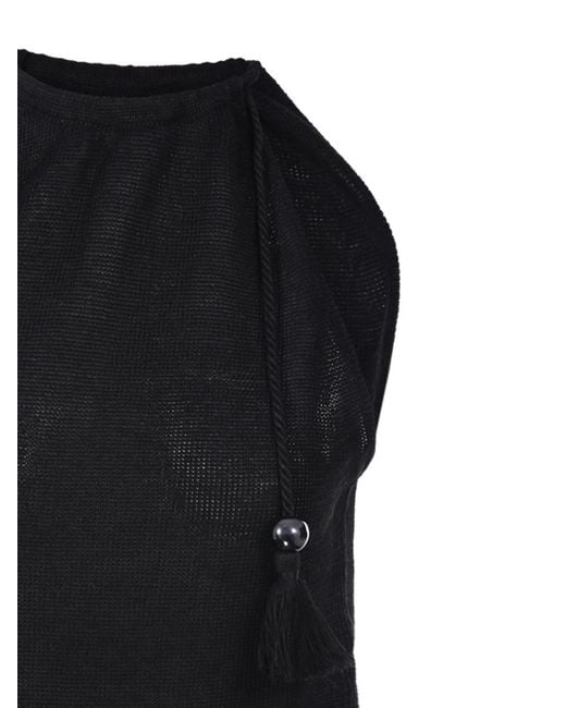 Max Mara Black Moriana Sleeveless Knitted Top