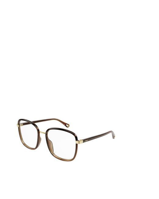 Chloé White Chloé Eyewear Square Frame Glasses