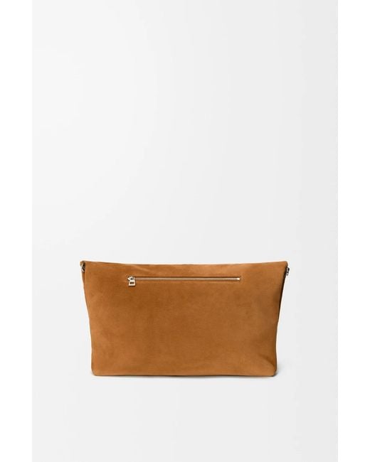 Loewe Brown Bob Folded Tote En Cuir Velours for men