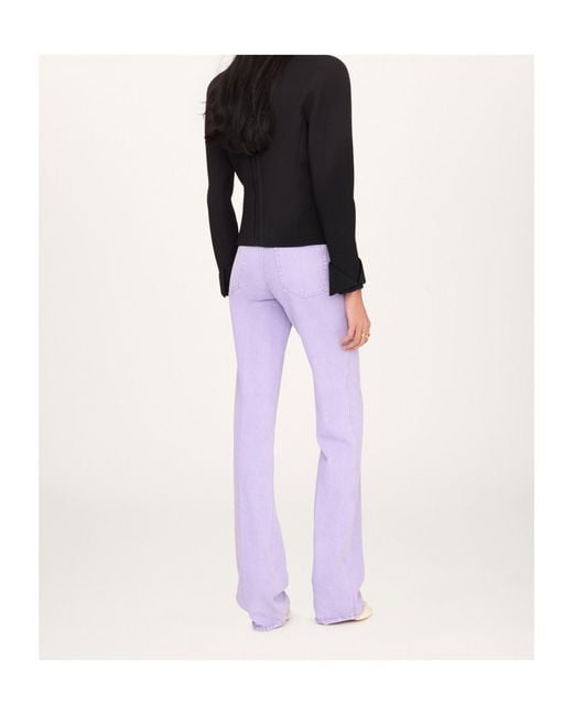 Chloé Purple Chloé Logo Patch Straight-Leg Jeans