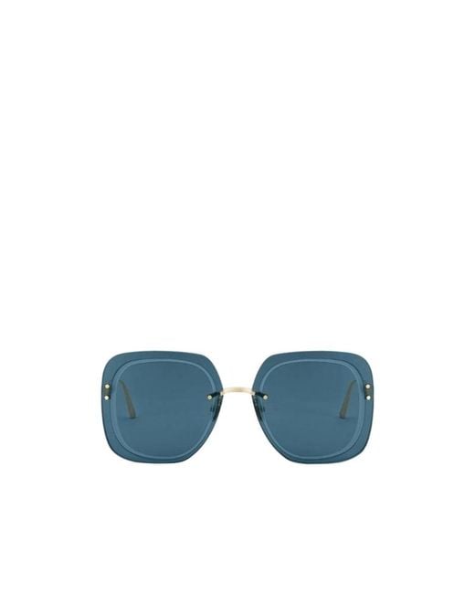 Dior Blue Geometric Frame Sunglasses