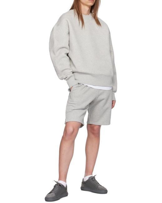AMI Gray Ami De Coeur Long-Sleeved Crewneck Sweatshirt for men