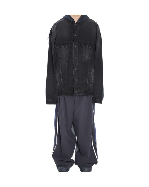 Balenciaga Oversized Layered Jacket in Black for Men | Lyst