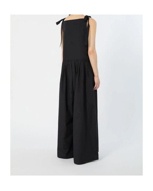 Weekend by Maxmara Black Sleeveless Poplin Jumpsuit