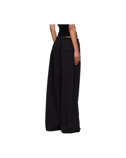 St. Agni Black Small Paper Bag Waist Casual Pants