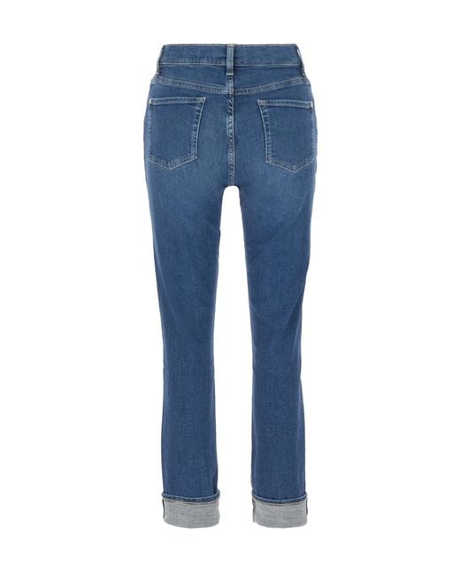7 For All Mankind Blue Relaxed Skinny Jeans